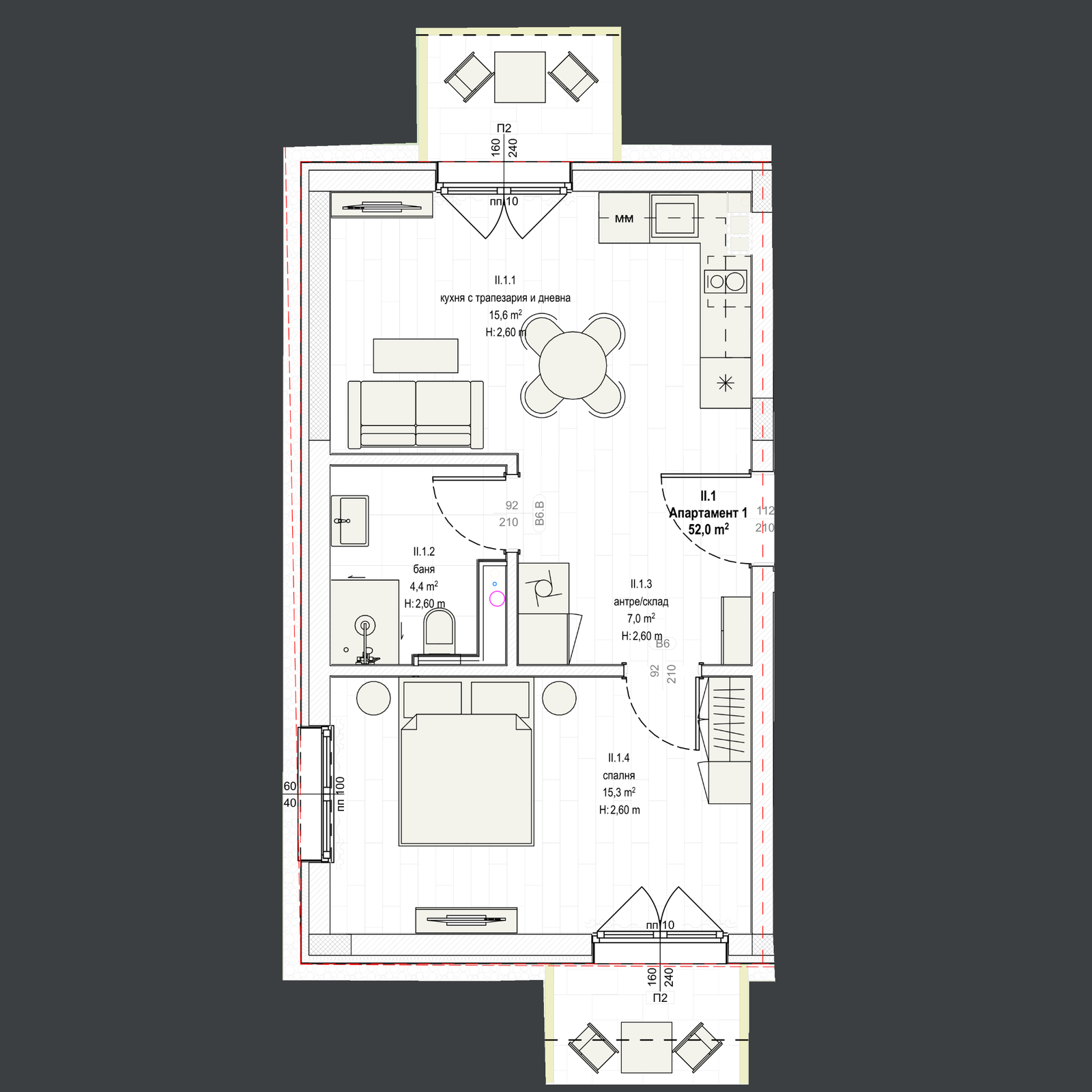Апартамент 1 план