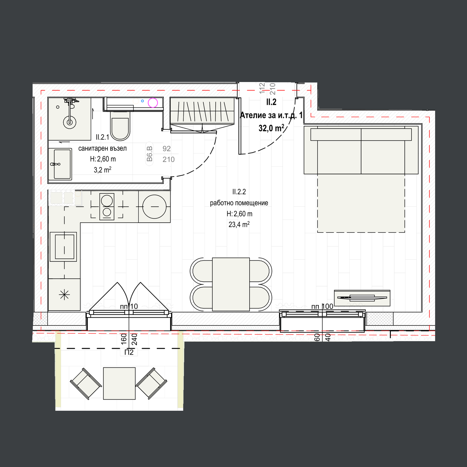 Ателие 1 405 план