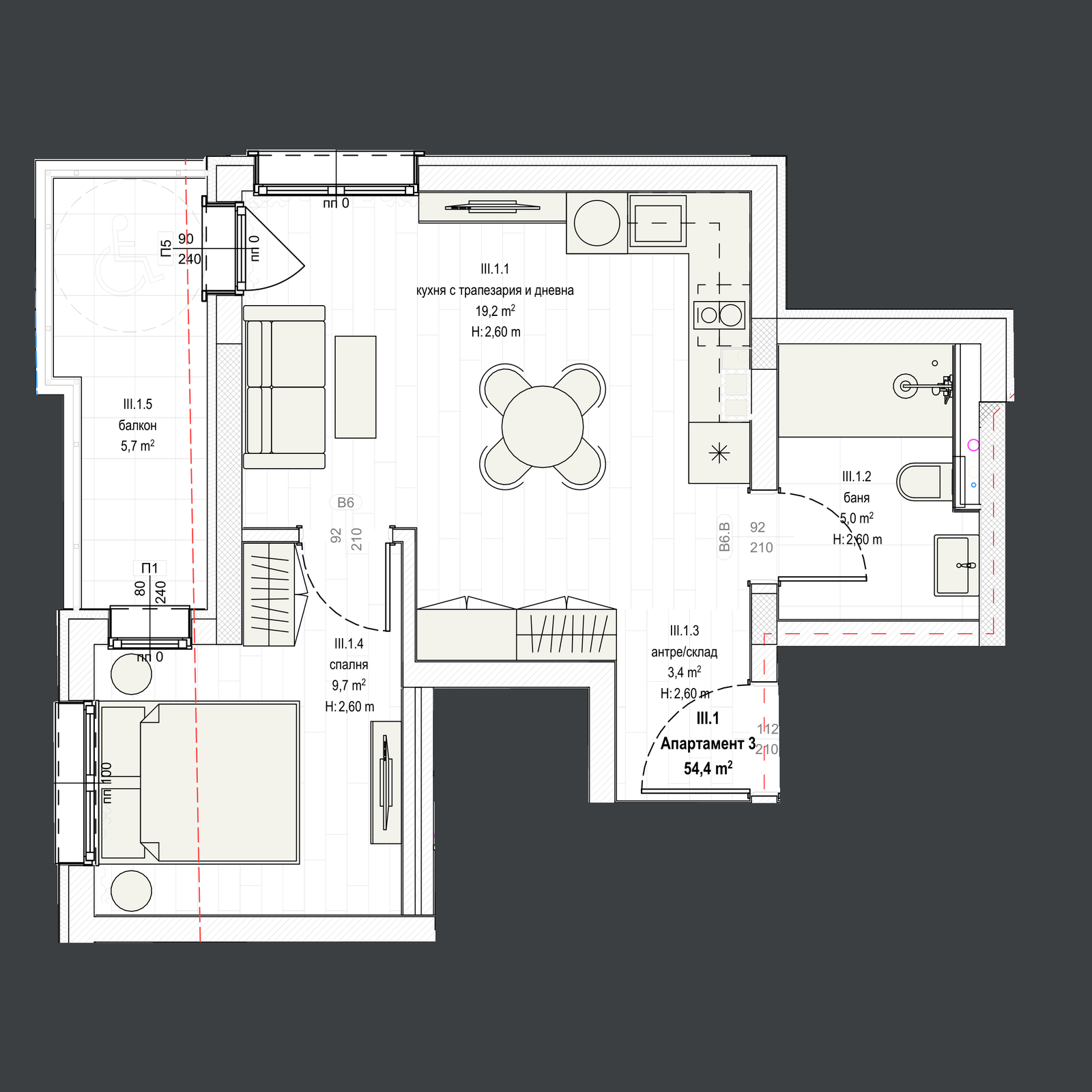 Апартамент 3 план