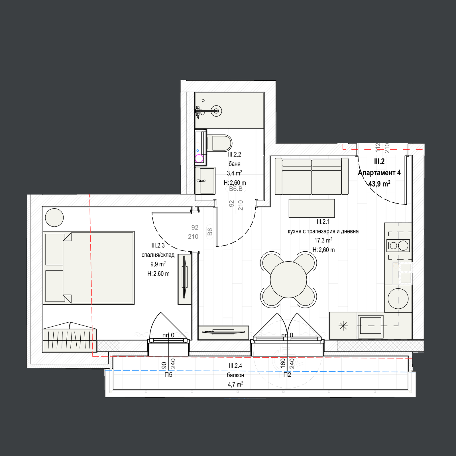 Апартамент 4 план