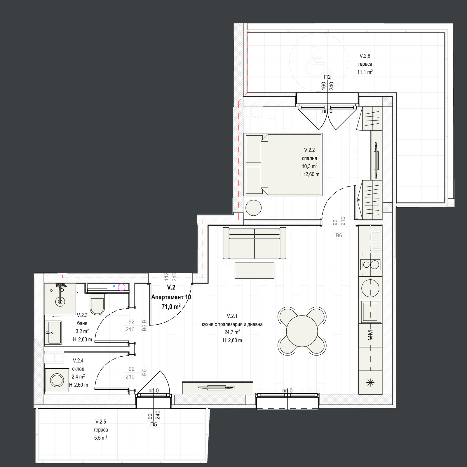 Апартамент 10 план