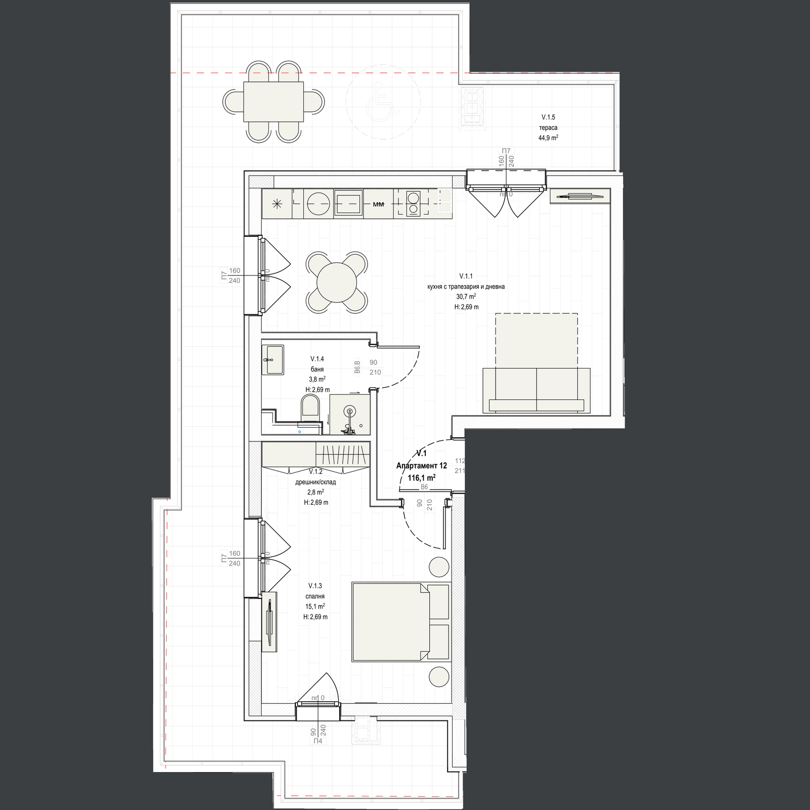 Апартамент 12 план
