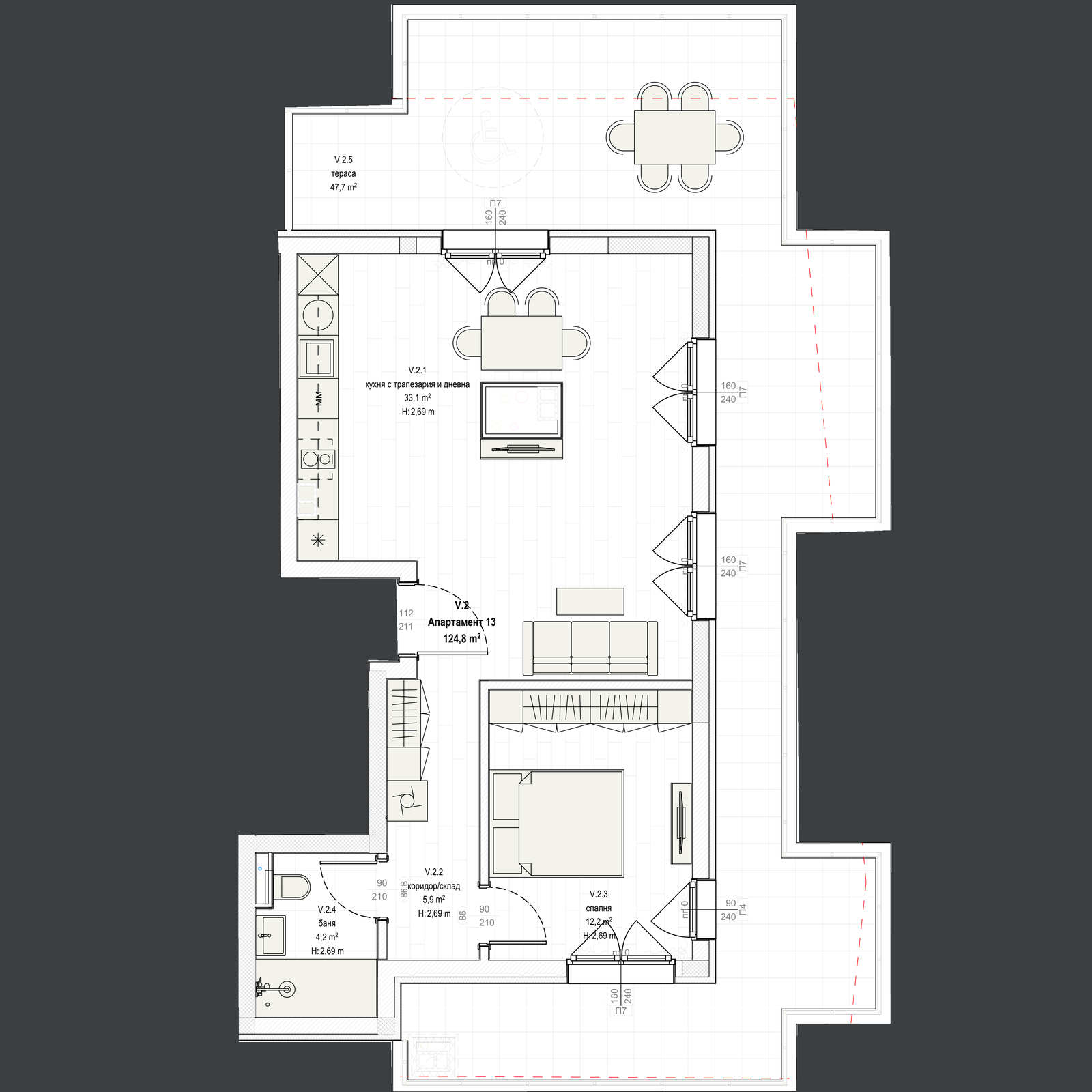 Апартамент 13 план