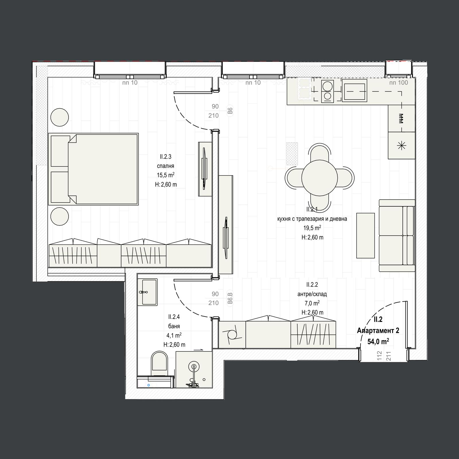 Апартамент 2 план
